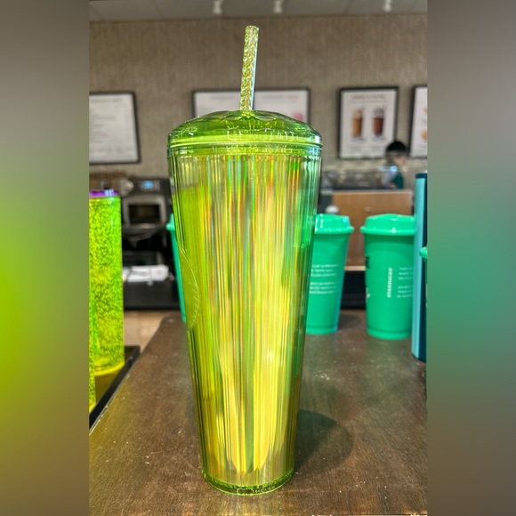 Starbucks Lime Kaleidoscope Iridescent Dome Tumbler Cold Cup 24oz Summer 2023 - Picture 7 of 14